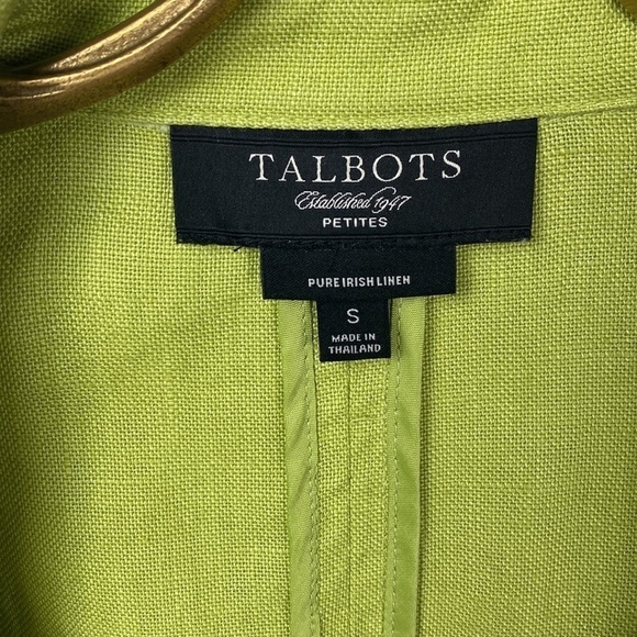 Talbots Irish Linen Open-Front Jacket Size Small Petite - Picture 2 of 4